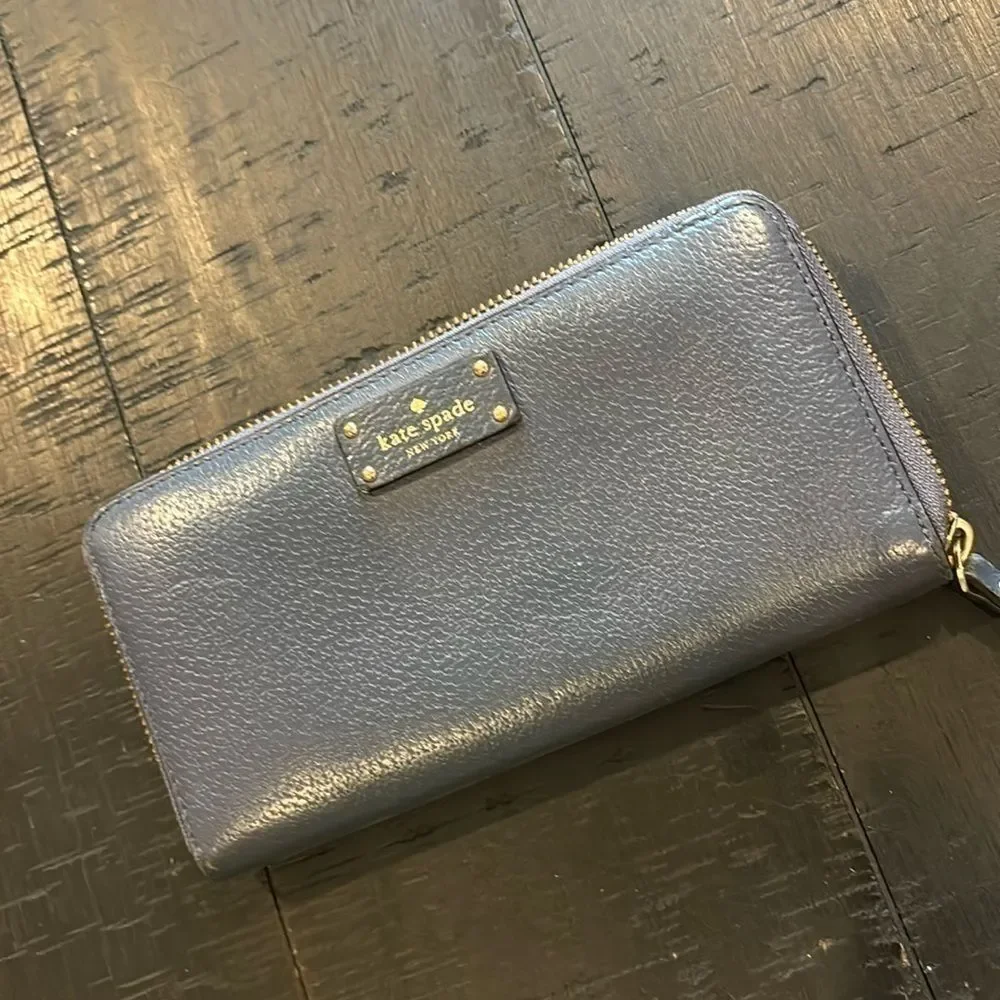 KATE SPADE NEW YORK Neda Wellesley Zip Around Long Zip Zipper Card ID Wallet​​​